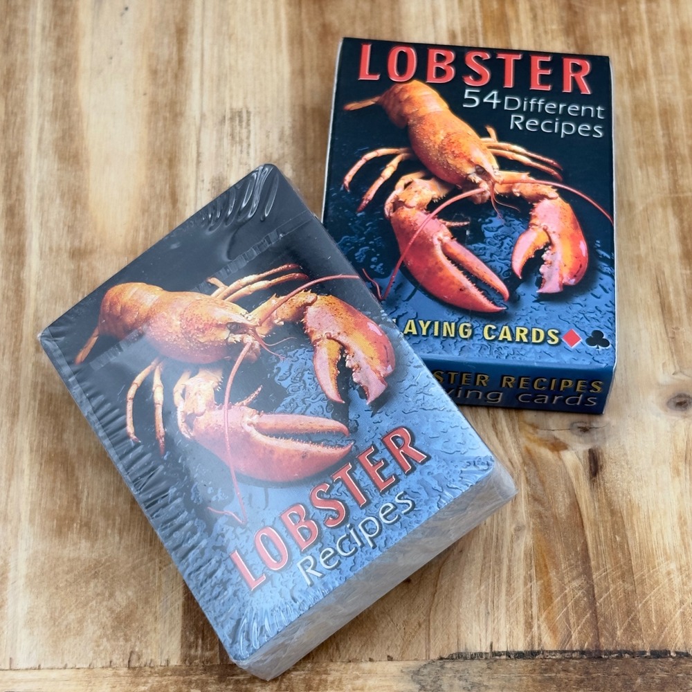 The Playing Card Company Lobster Recipes Playing Cards Blue 2010 New Sealed